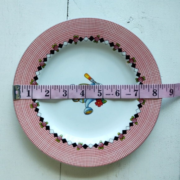 Set of 3 Mary Engelbreit 8" plates Afternoon Tea & Garden Time - Picture 3 of 7